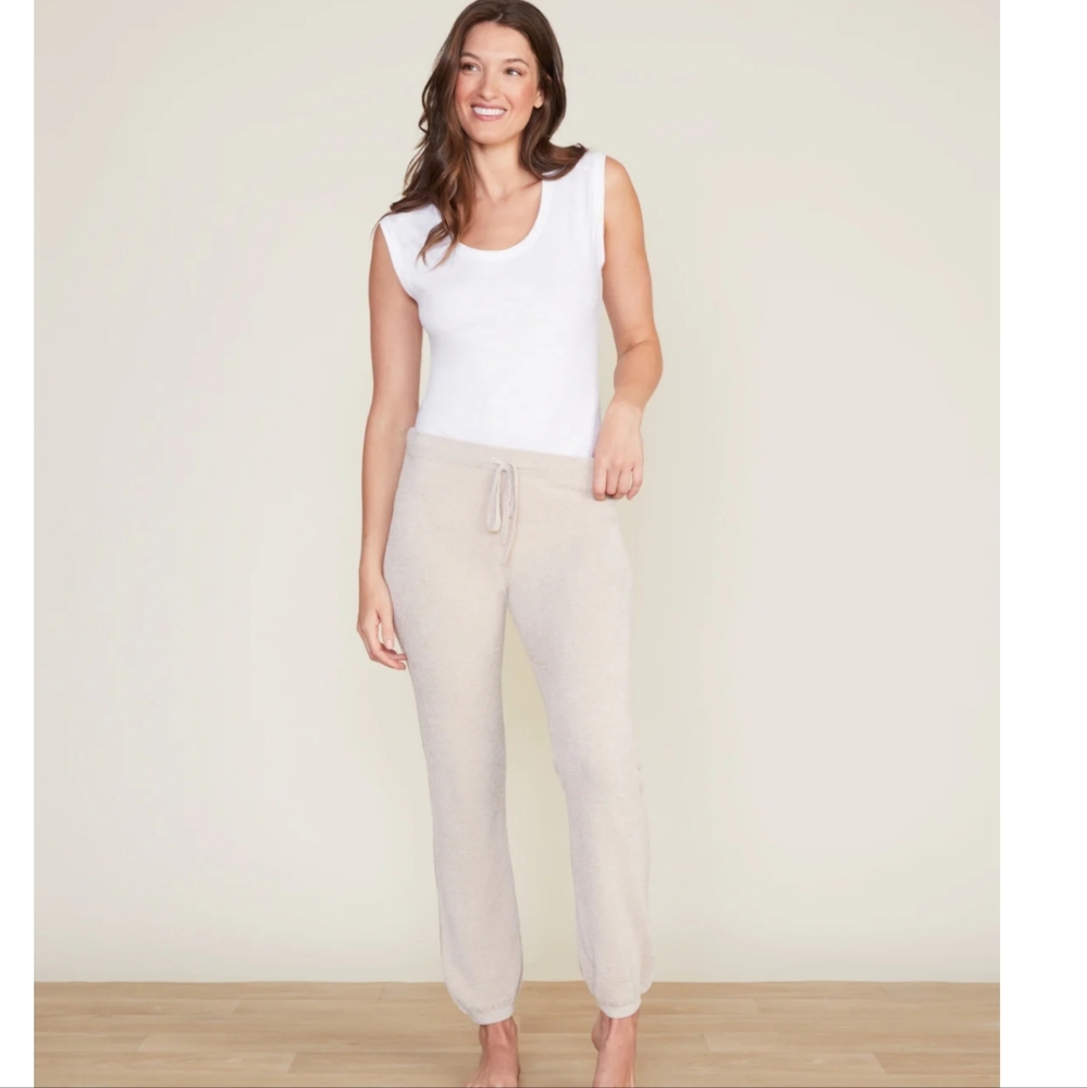 Barefoot Dreams CozyChic ultralight track pants joggers NWT S Stone